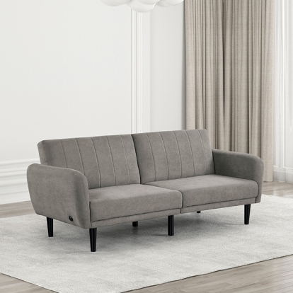Furniture Of America Aristide Contemporary Gray Futon Sofa Model FM2900GY