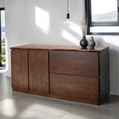 Furniture Of America Logstor Mid-Century Modern Rich Walnut Sideboard Model FM30002WN-SV