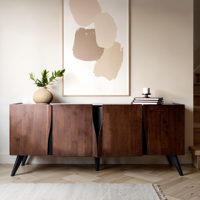 Furniture Of America Sobral Mid-Century Modern Rich Walnut 78" Server Model FM30012WN-SV-78