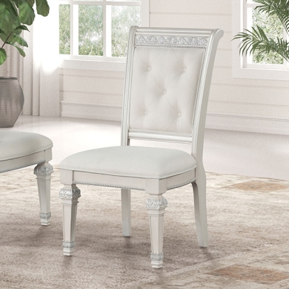 Furniture Of America Stella Mia Traditional Ivory Side Chair (2/Ctn) Model FM31000WH-SC-2PK