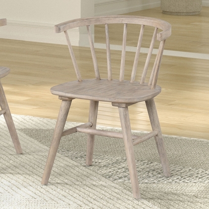 Furniture Of America Yate Mid-Century Modern Natural Oak Dining Chair Model FM3102NT-SC-2PK