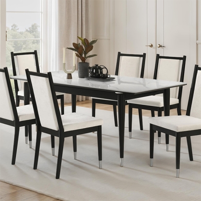 Furniture Of America Maidstone Contemporary Black/White Dining Table Model FM32001BK-T