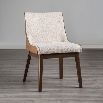 Furniture Of America Viken Mid-Century Modern Walnut/Beige Side Chair (2/Ctn) Model FM3213WN-SC-2PK