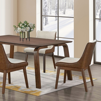 Furniture Of America Viken Mid-Century Modern Walnut Dining Table Model FM3213WN-T-TABLE