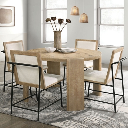Furniture Of America Edenbridge Contemporary Oak Dining Table Model FM3220AK-RT-TABLE