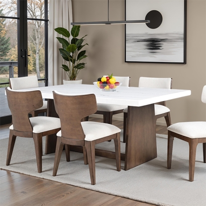 Furniture Of America Caerwys Contemporary Brown Dining Table Model FM34004BR-T-TABLE