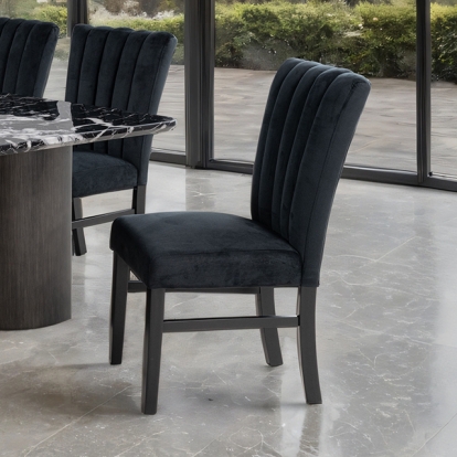 Furniture Of America Selsey Contemporary Black Side Chair (2Pc/Ctn) Model FM34005BK-SC-2PK