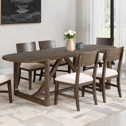 Furniture Of America Vellara Transitional Dark Walnut Dining Table, Wood Top Model FM34021DW-OTWT-TABLE