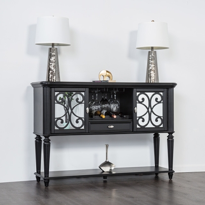 Furniture Of America Melodi Parc Glam Black Server Model FM3416BK-SV