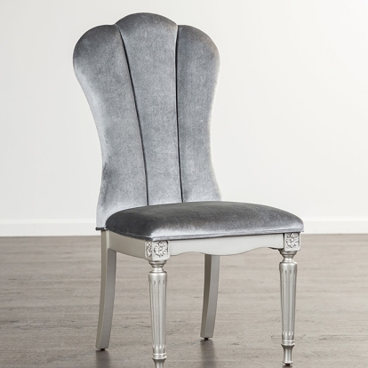 Furniture Of America Melodi Parc Glam Silver/Light Gray Side Chair (2/Ctn) Model FM3416SV-SC-2PK