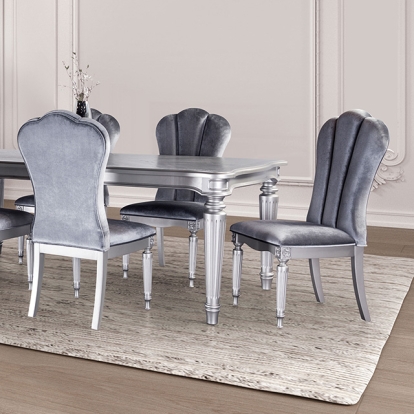 Furniture Of America Melodi Parc Glam Silver Dining Table Model FM3416SV-T