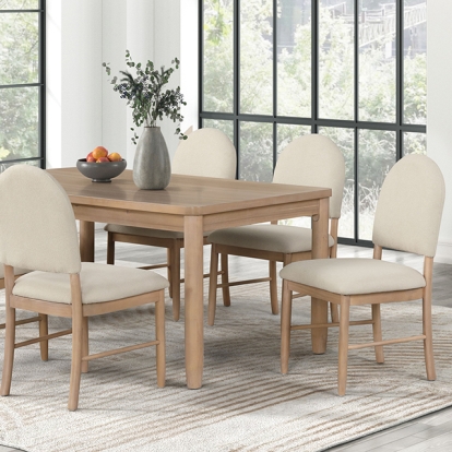 Furniture Of America Rheinfall Transitional Natural/Beige Dining Table Model FM3426NT-T