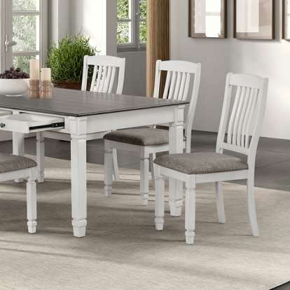 Furniture Of America Pendola Rustic Farmhouse Rustic White Dining Table Model FM3427WH-T