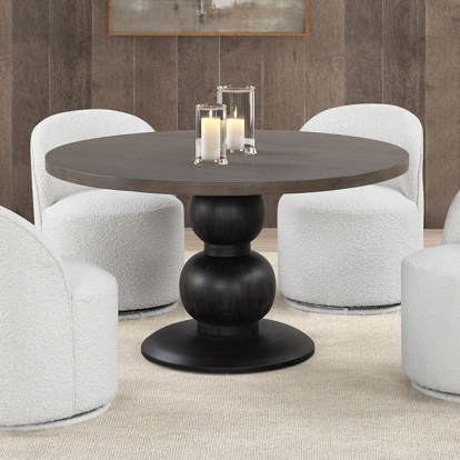 Furniture Of America Essen Contemporary Espresso Round Dining Table Model FM3430ES-RT-TABLE