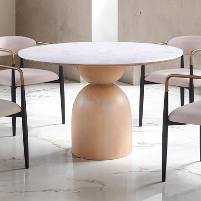 Furniture Of America Neasden Contemporary Natural/Black/White Dining Table Model FM37003NT-T-TABLE