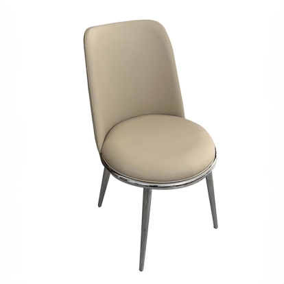 Furniture Of America Norelli Contemporary Silver/Taupe Side Chair (2/Ctn) Model FM3701SV-SC-2PK