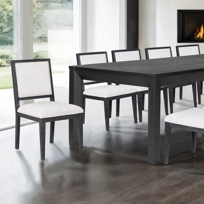Furniture Of America Hatton Cross Modern Contemporary Weathered Black Rect. Dining Table Model FM39011BK-T