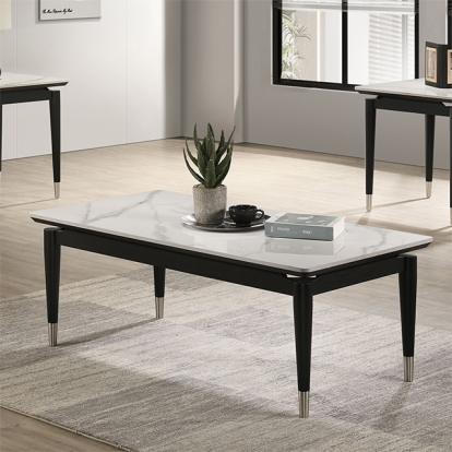 Furniture Of America Maidstone Contemporary Black/White Coffee Table Model FM42001BK-C