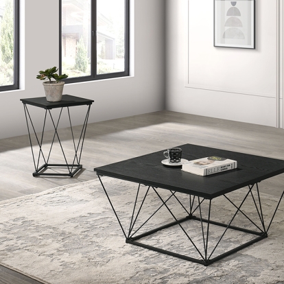 Furniture Of America Whetstone Contemporary Black 3 Pc. Table Set Model FM42901BK-3PK-END TABLE