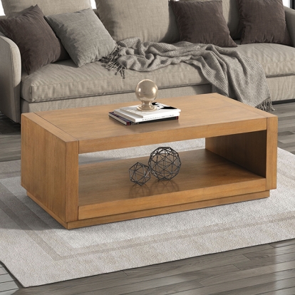 Furniture Of America Dothan Contemporary Medium Oak Coffee Table Model FM44009BR-C