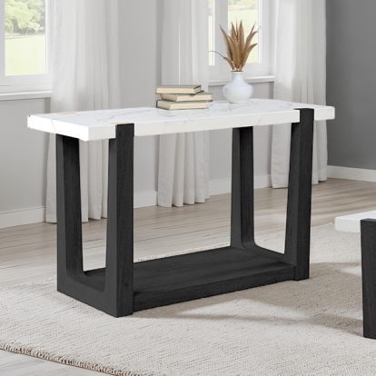 Furniture Of America Sundbry Modern Contemporary White/Black Sofa Table Model FM44010BK-S