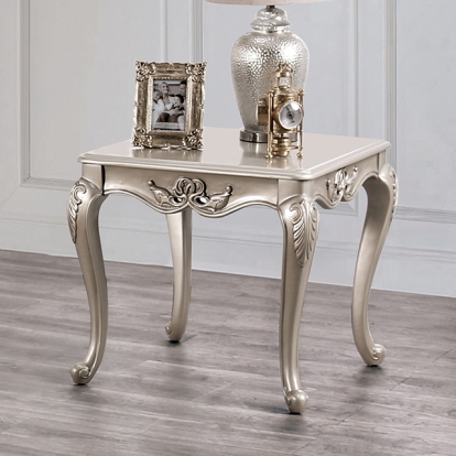 Furniture Of America Rochester Traditional Champagne End Table Model FM45001WH-E
