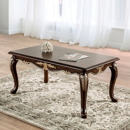 Furniture Of America Cookshire Traditional Rich Tobacco Coffee Table Model FM45004C