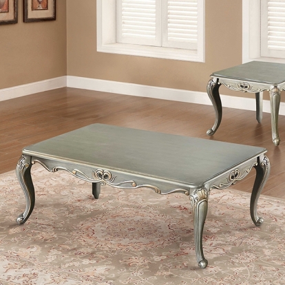 Furniture Of America Albacete Traditional Champagne Coffee Table Model FM45006CPN-C