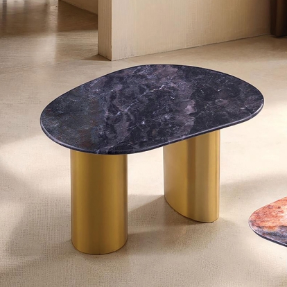 Furniture Of America Northwich Contemporary Black/Gray/Matte Gold End Table Model FM47006GY-E-TABLE