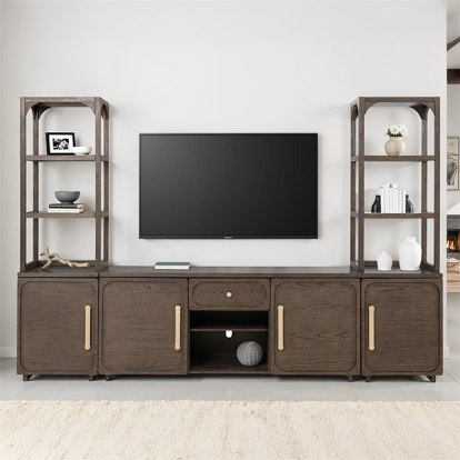 Furniture Of America Vellara Transitional Dark Walnut Entertainment Center Model FM54021DW-TV-SET