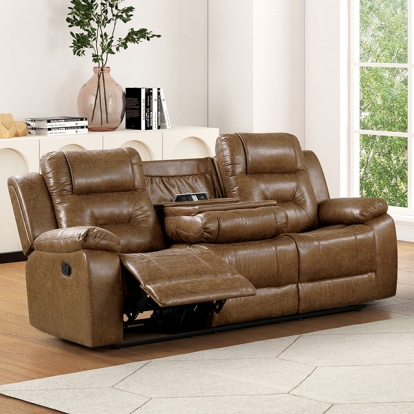Furniture Of America Ezekius Transitional Brown Sofa Model FM6011BR-SF-M