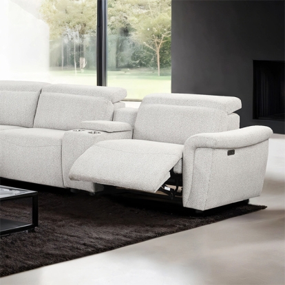 Furniture Of America Hieronimus Contemporary Light Gray Power Sectional Model FM6014LG-SECT-PM