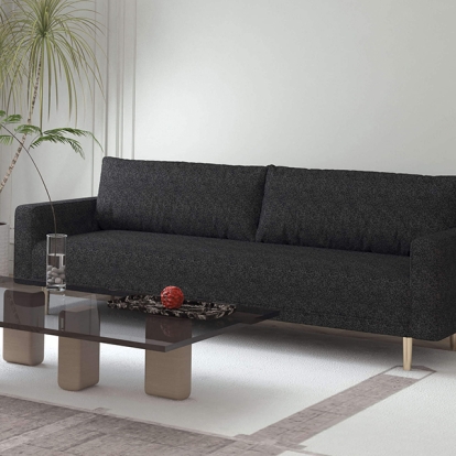 Furniture Of America Elverum Contemporary Black Sofa Model FM61000BK-SF