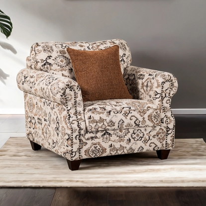 Furniture Of America Buckhurst Transitional Taupe Accent Chair Model FM61110TP-CH-PT