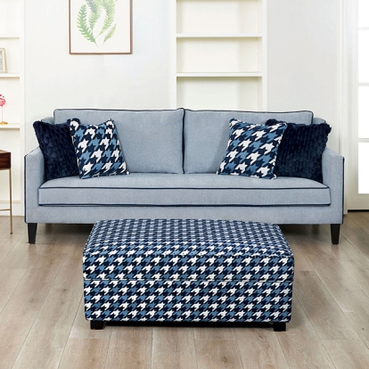 Furniture Of America Colindale Transitional Gray/Blue Sofa Model FM61111BL-SF