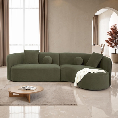 Furniture Of America Revello Contemporary Olive Green Sectional Model FM61115GR-SECT