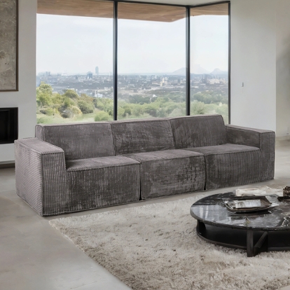 Furniture Of America Kimara Contemporary Dark Gray Sofa (Compressed Foam) Model FM62100DG-SF-PK