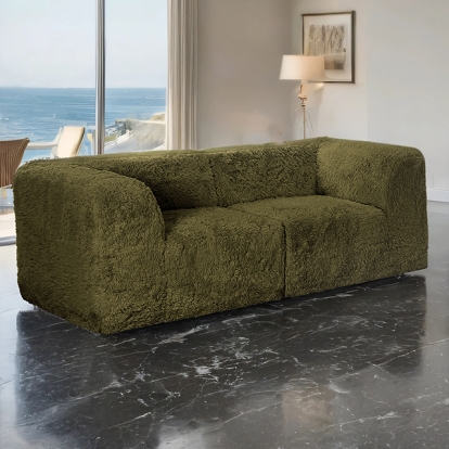 Furniture Of America Nappi Contemporary Olive Green Loveseat (Compressed Foam) Model FM62102GR-LV-PK