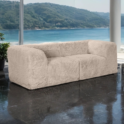 Furniture Of America Nappi Contemporary Taupe Loveseat (Compressed Foam) Model FM62102TP-LV-PK