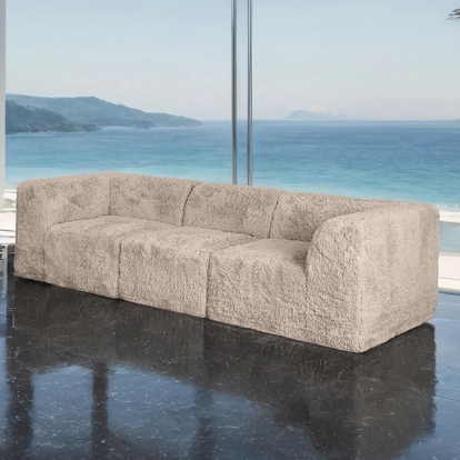 Furniture Of America Nappi Contemporary Taupe Sofa (Compressed Foam) Model FM62102TP-SF-PK