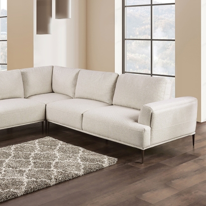 Furniture Of America Gladbach Contemporary Beige Large L-Sectional Model FM63007BG-SECT-LL