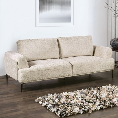 Furniture Of America Gladbach Contemporary Light Brown Sofa Model FM63007LB-SF