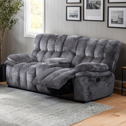 Furniture Of America Hieronymus Transitional Dark Gray Manual Loveseat Model FM64001DG-LV-M