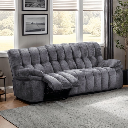 Furniture Of America Hieronymus Transitional Dark Gray Manual Sofa Model FM64001DG-SF-M