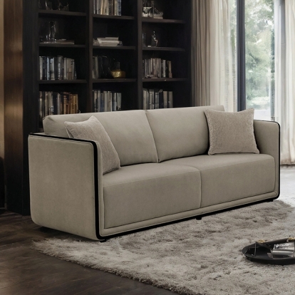 Furniture Of America Benilde Contemporary Taupe Sofa Model FM67004TP-SF