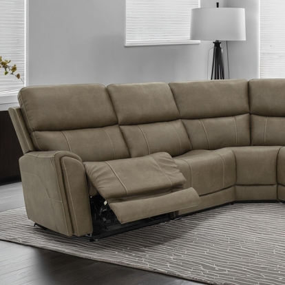 Furniture Of America Orpheus Contemporary Brown Power Sectional Model FM68100BR-SECT-PM