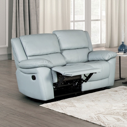 Furniture Of America Glarus Transitional Powder Blue Loveseat Manual Recliner Model FM69003BL-LV-M
