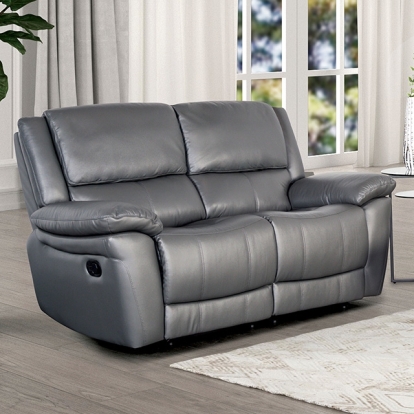 Furniture Of America Glarus Transitional Dark Gray Loveseat Manual Recliner Model FM69003DG-LV-M