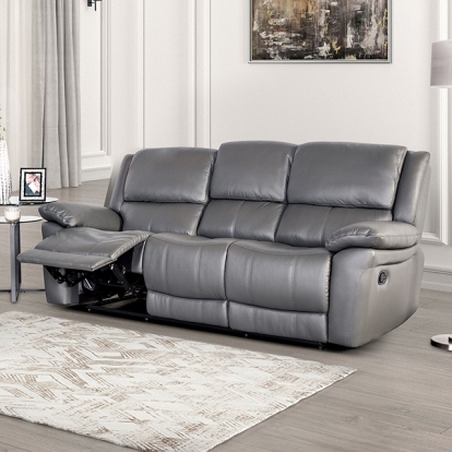 Furniture Of America Glarus Transitional Dark Gray Sofa Manual Recliner Model FM69003DG-SF-M
