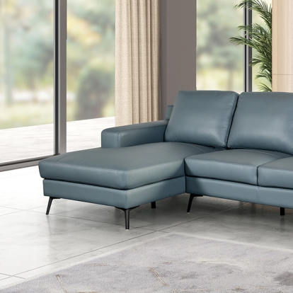 Furniture Of America Stordal Contemporary Blue Sectional, Left Chaise Model FM69004BL-SECT-L